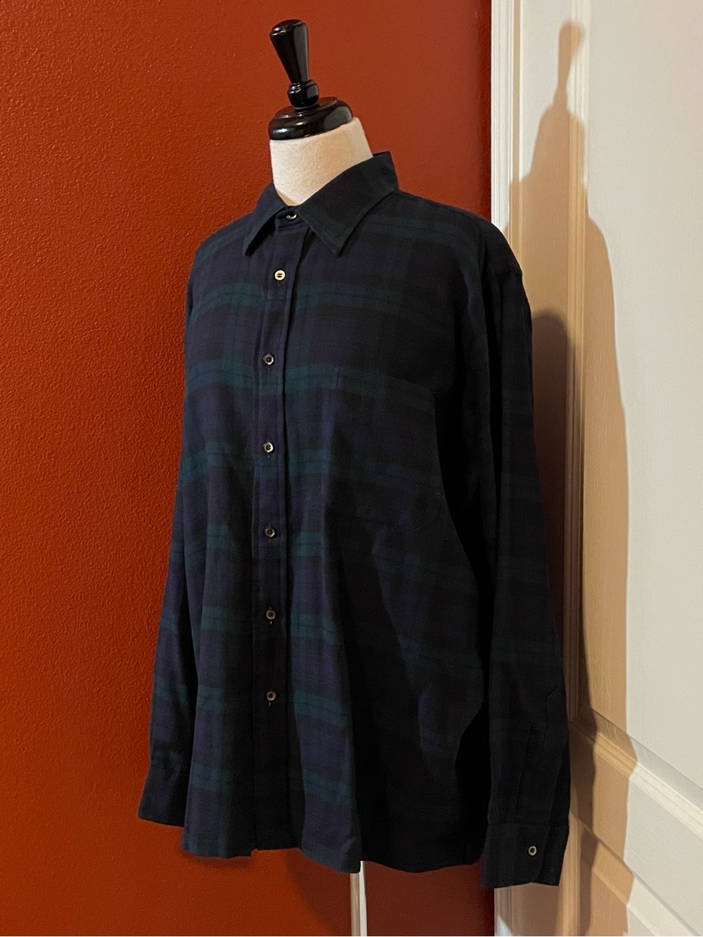 Viyella F.A MacCluer Men’s Vintage Tartan Scotland Wool Plaid Button Down Shirt
